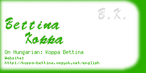 bettina koppa business card